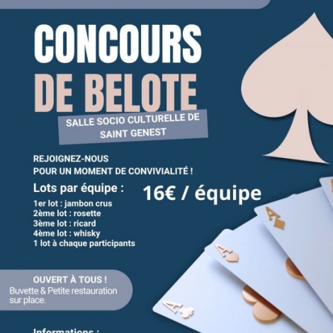 CONCOURS BELOTE ST GENEST