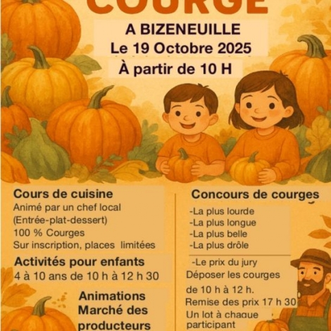 FETE DE LA COURGE ET LOTO BOUSE BIZENEUILLE