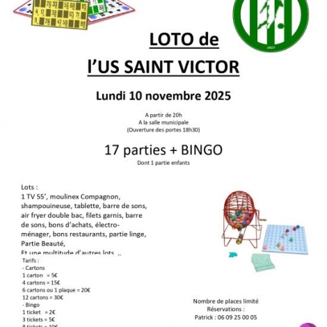 LOTO ST VICTOR