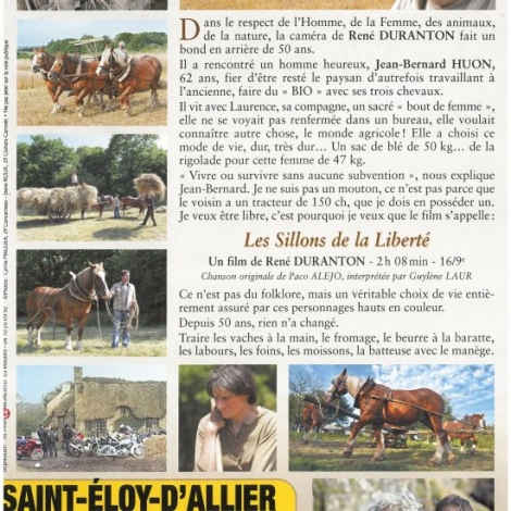 PROJECTION FILM ST ELOY D ALLIER