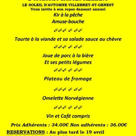 REPAS DANSANT ST GENEST