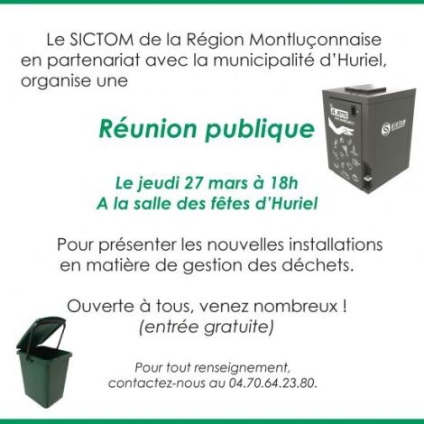 REUNION PUBLIQUE HURIEL