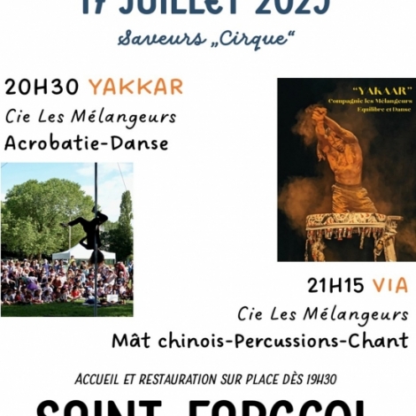 Acrobaties sur fond de percussions ce soir  St-Fargeol pour le 1er rendez-vous de 