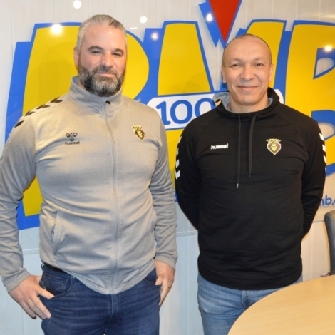 Amor Hadjab et Stphane Bastos de l'EDSM Handball avant le derby contre Vichy ce samedi 10 fvrier