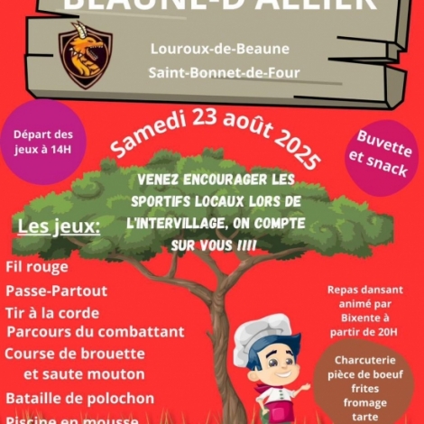 Beaune d'Allier accueille ses voisins pour l'vnement Intervillage ce samedi 23 aot