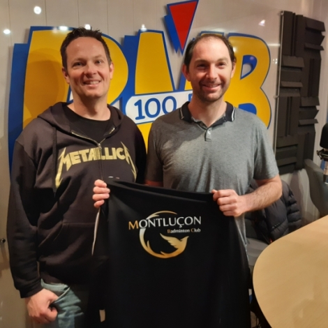 Claude Charasse et Nicolas Vallan du Montluon Badminton Club pour le tournoi du chocolat qui aura lieu les 5 et 6 avril 2025 au gymnase Paul Constans