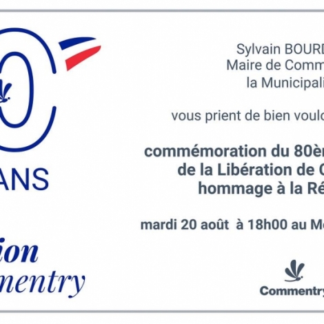 Commentry commmore les 80 ans de sa libration ce soir