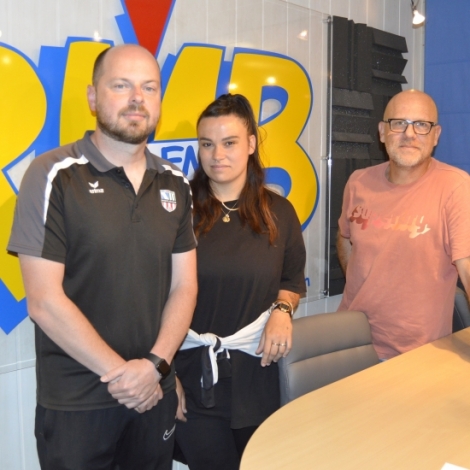 Coralie Rondet, Sylvain Maupas et Frdric Gille pour le bilan trs positif de cette saison du Groupement Fminin du Bassin Montluonnais Football