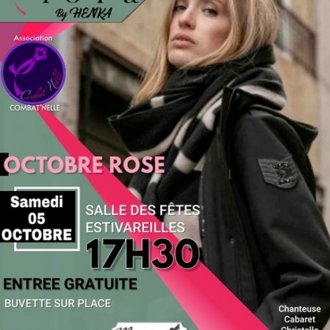 Des parapluies roses en vente dans des commerces et la participation  des vnements festifs dans le cadre d'Octobre Rose pour Combat'Nelle