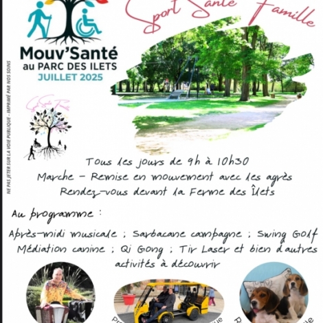 L'Association Sport Sant Famille organise tout le mois de juillet des activits pour les sniors au parc des Ilets de Montluon