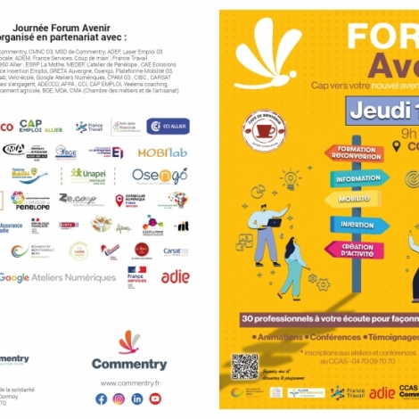 Le 1er Forum Avenir aura lieu ce jeudi 13 juin place du 14 juillet  Commentry