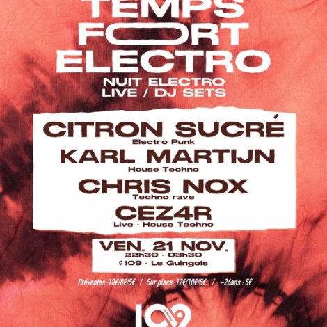 Le Temps Fort Electro du 109 de Montluon se finit en beaut ce vendredi soir avec la Nuit Electro