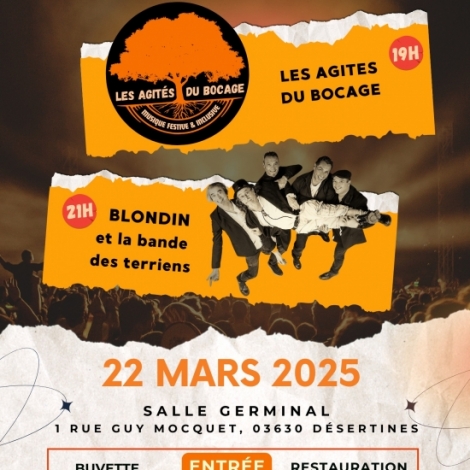 Le groupe de l'UNAPEI Pays d'Allier Les Agits Du Bocage sont en concert  Dsertines ce samedi 22 mars