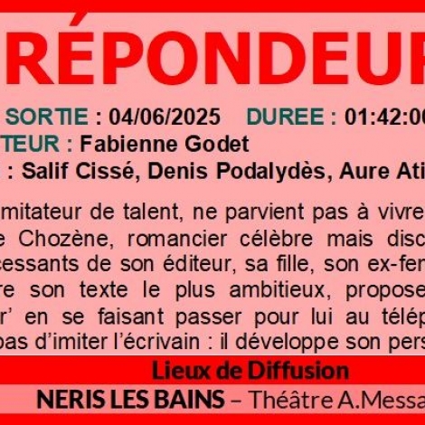 Le programme des sances de cin dans nos campagnes avec l'UDAAR 03 pour le mois de juillet sur le secteur montluonnais