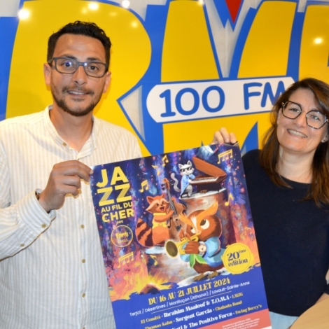 Mehdi Triki et Hlne Legrand de l'association ADELL pour l'organisation du 20me Festival Jazz au Fil du Cher