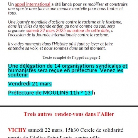 RESF et d'autres organisations se mobilisent pour la journe mondiale contre le racisme