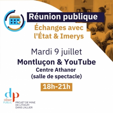 Reprise du dbat public sur la mine de lithium ce mardi soir  18h  Athanor
