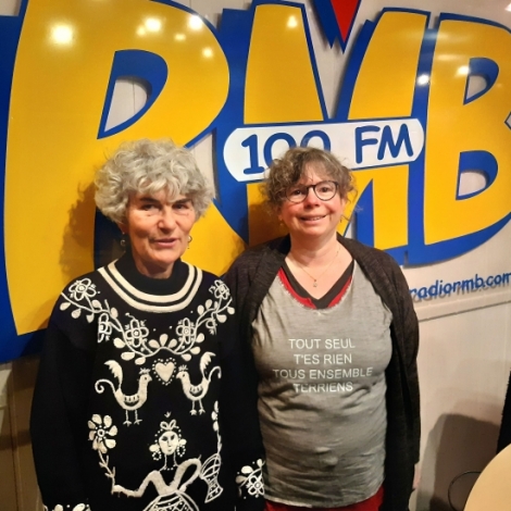 Sidonie Zaher et Laurence Canham de RESF Allier pour la journe internationale des migrants